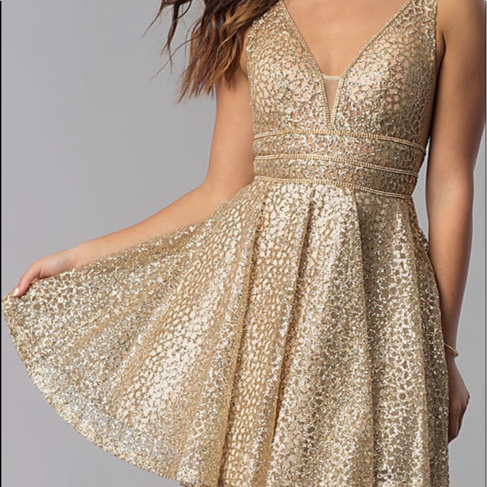 Gold Homecoming dress size small